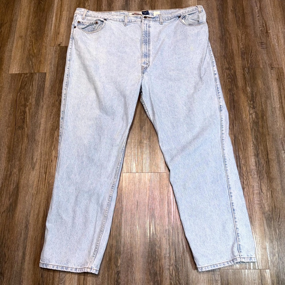 VTG Levi's 540 Relaxed Fit Jeans Mens 52x30 Blue Denim Light Wash Orange Tab
